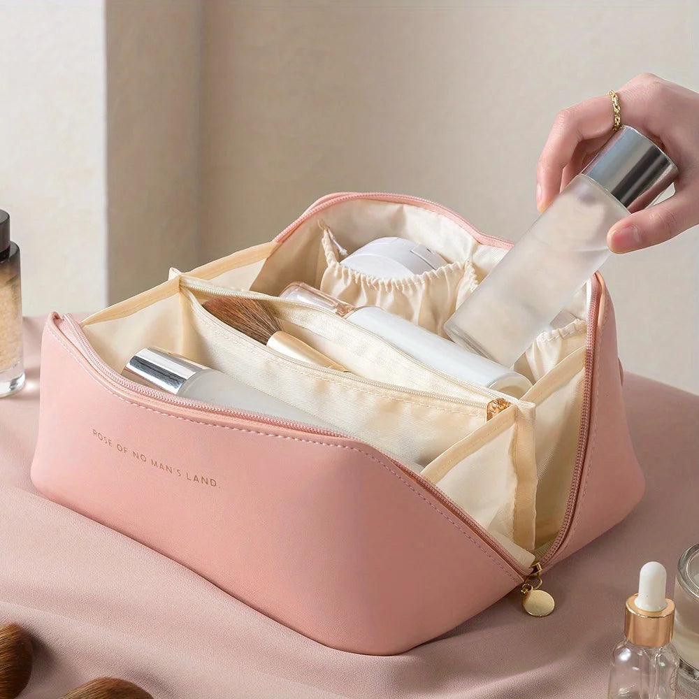 Luxuriöse Kosmetiktasche für Damen – Make-up-Organizer mit Reißverschluss, ideal für Reisen